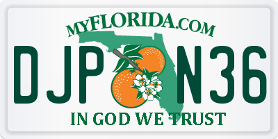 FL license plate DJPN36