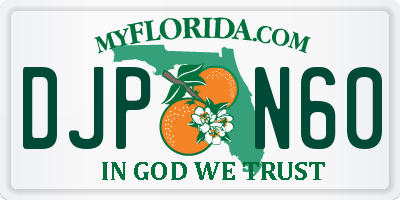 FL license plate DJPN60