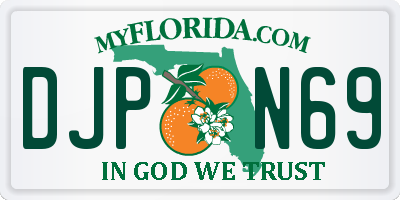 FL license plate DJPN69
