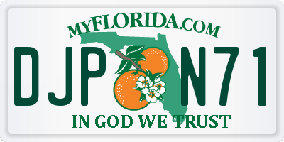 FL license plate DJPN71