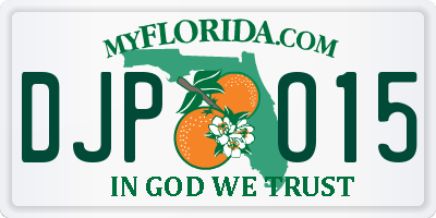 FL license plate DJPO15