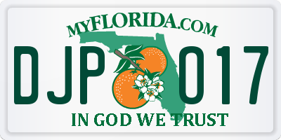 FL license plate DJPO17