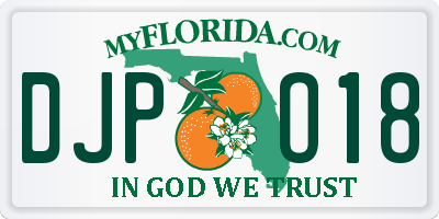 FL license plate DJPO18