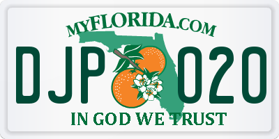 FL license plate DJPO20