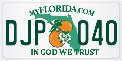 FL license plate DJPO40