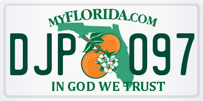 FL license plate DJPO97