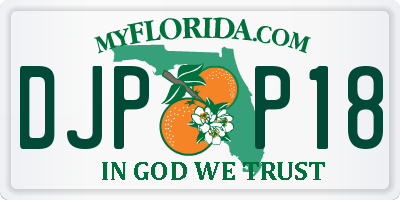 FL license plate DJPP18