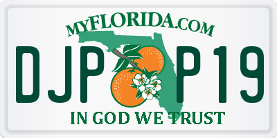 FL license plate DJPP19