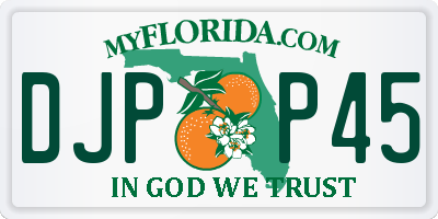 FL license plate DJPP45