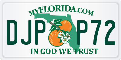 FL license plate DJPP72