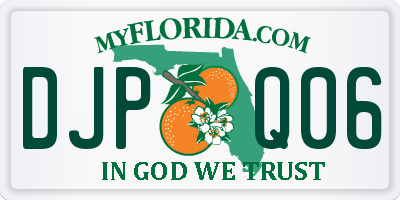 FL license plate DJPQ06