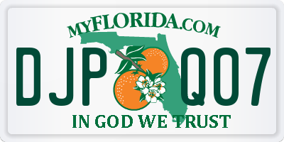 FL license plate DJPQ07
