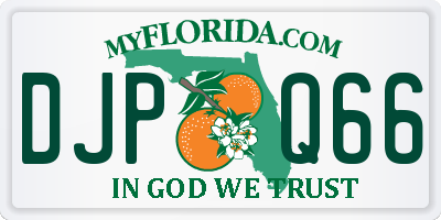 FL license plate DJPQ66