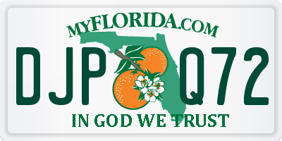 FL license plate DJPQ72