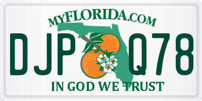 FL license plate DJPQ78