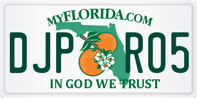 FL license plate DJPR05