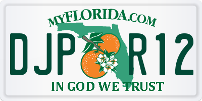 FL license plate DJPR12