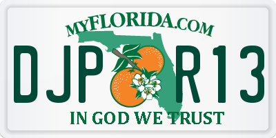 FL license plate DJPR13