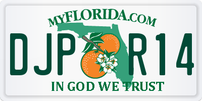 FL license plate DJPR14
