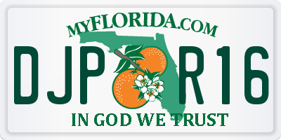 FL license plate DJPR16
