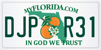 FL license plate DJPR31