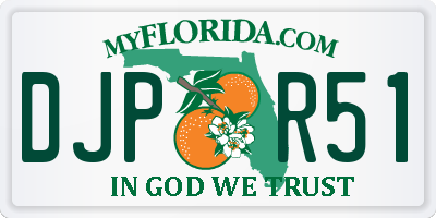 FL license plate DJPR51