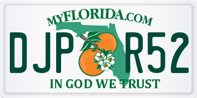 FL license plate DJPR52