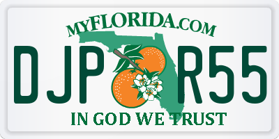 FL license plate DJPR55