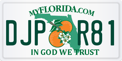 FL license plate DJPR81