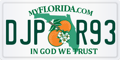 FL license plate DJPR93
