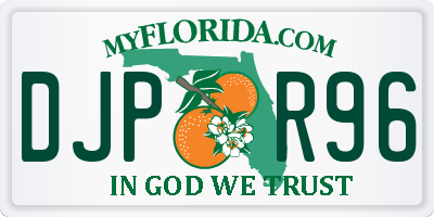 FL license plate DJPR96