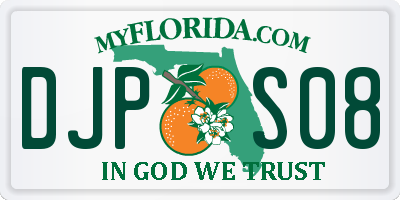 FL license plate DJPS08