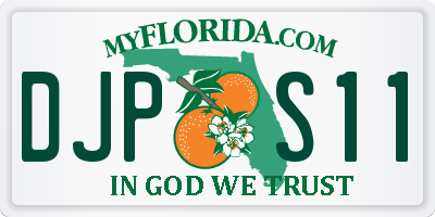 FL license plate DJPS11