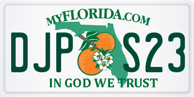 FL license plate DJPS23