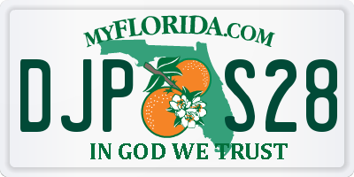 FL license plate DJPS28