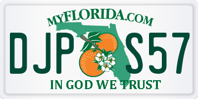 FL license plate DJPS57