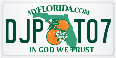 FL license plate DJPT07