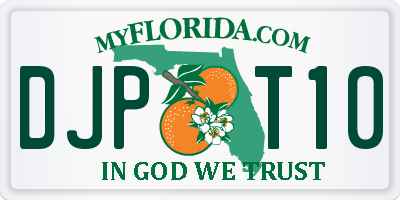 FL license plate DJPT10