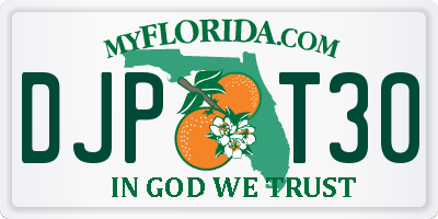 FL license plate DJPT30