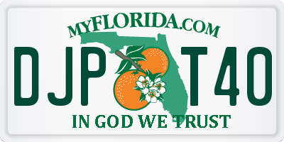 FL license plate DJPT40