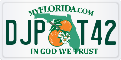 FL license plate DJPT42