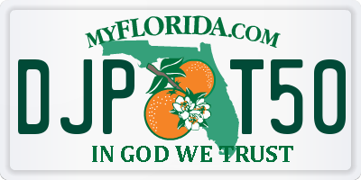 FL license plate DJPT50