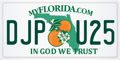 FL license plate DJPU25
