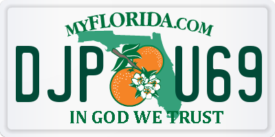 FL license plate DJPU69