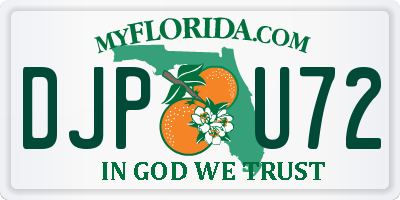 FL license plate DJPU72