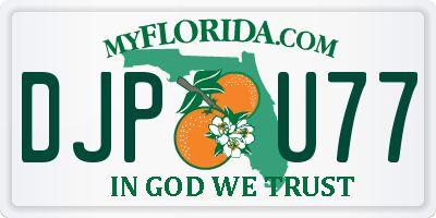 FL license plate DJPU77