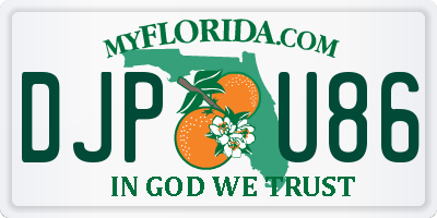 FL license plate DJPU86