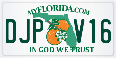 FL license plate DJPV16