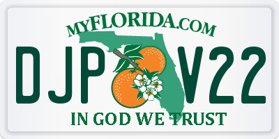 FL license plate DJPV22