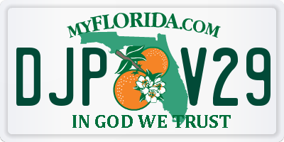 FL license plate DJPV29